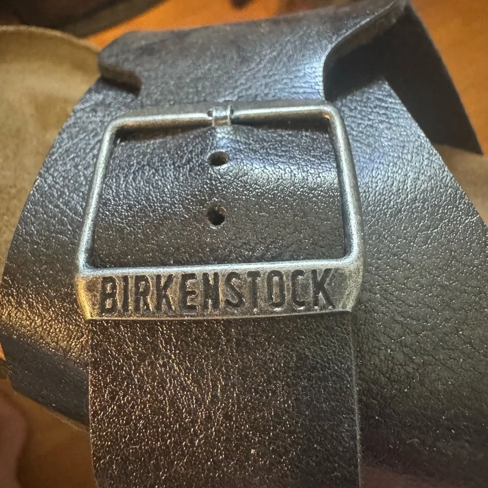 Birkenstock Madrid Black Suede Sandals - Picture 3 of 4